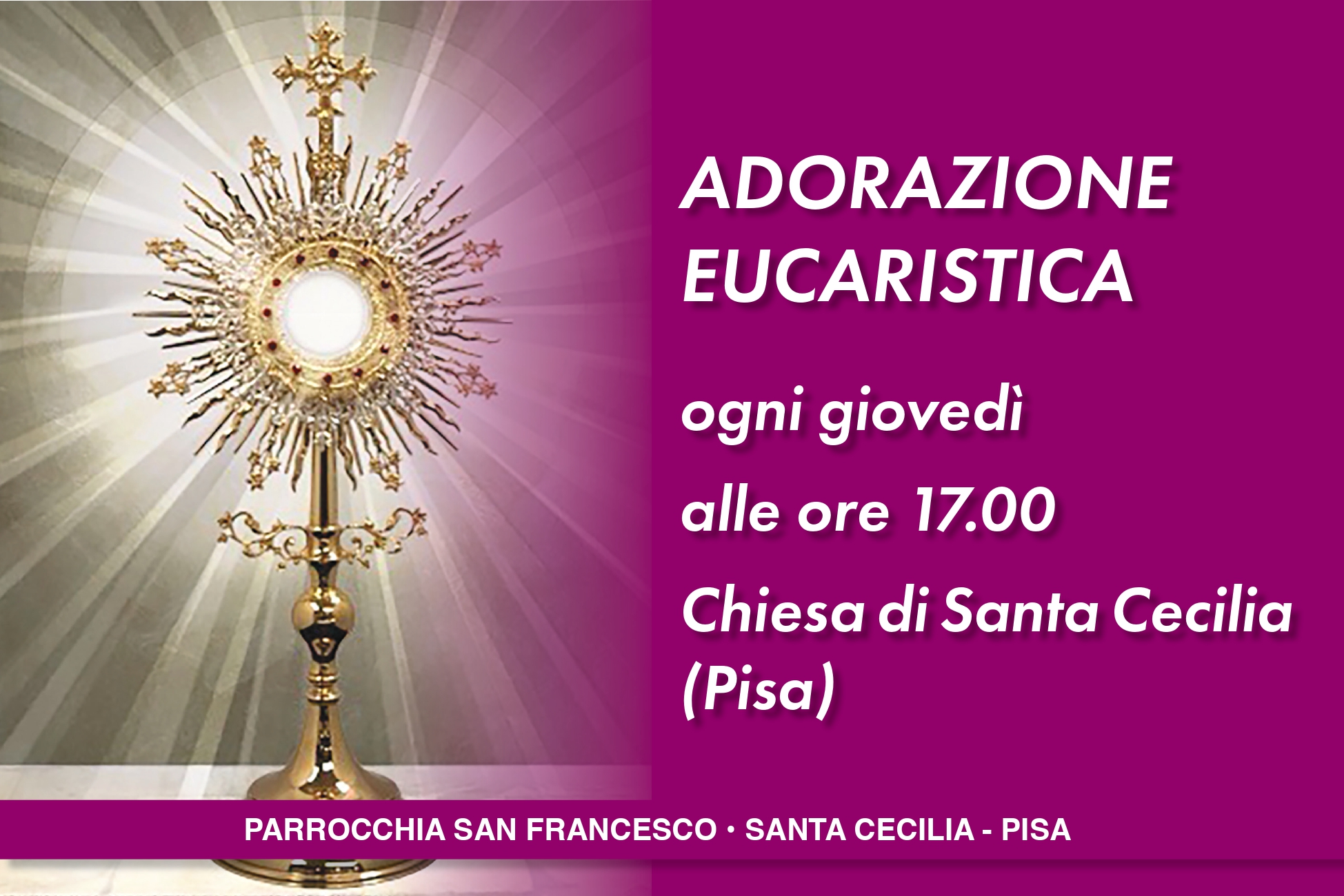 Scopri di più sull'articolo 22 Ottobre: Adorazione Eucaristica